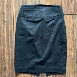 Express Black Slit Pencil Skirt